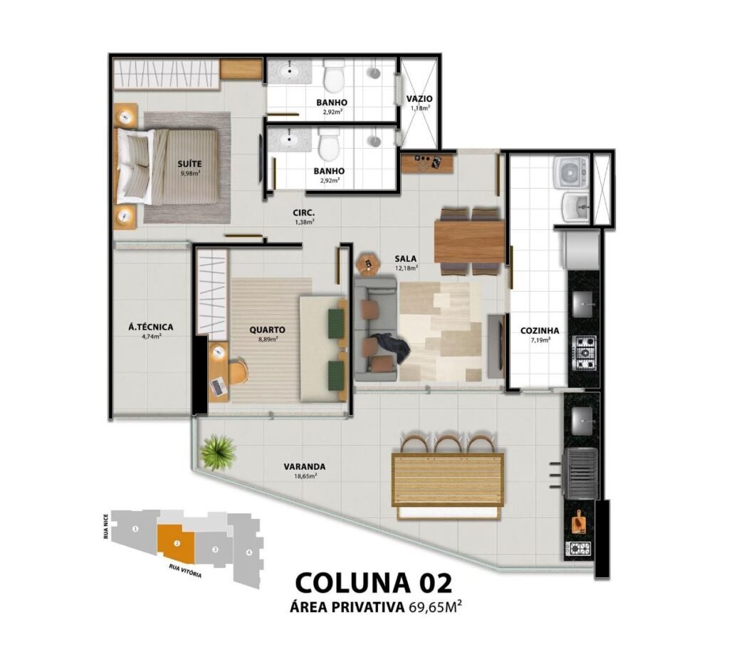 Apartamento com 3 quartos e vista para o mar na Praia do Morro — foto 51